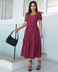 Vestido Longuete em Malha Lese: Elegância Clássica e Conforto para Todas as Ocasiões