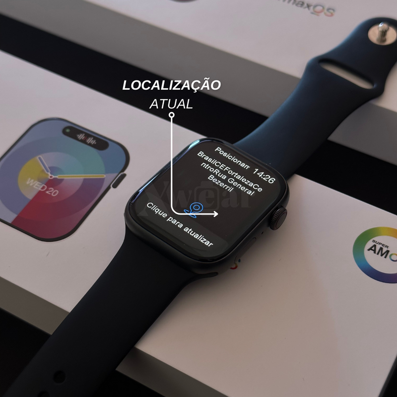 Relógio smartwatch W99+ Amoled: Tela AMOLED, funções exclusivas e design elegante, Sua música, suas fotos, seu estilo