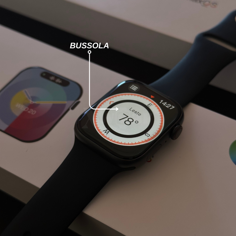 Relógio smartwatch W99+ Amoled: Tela AMOLED, funções exclusivas e design elegante, Sua música, suas fotos, seu estilo