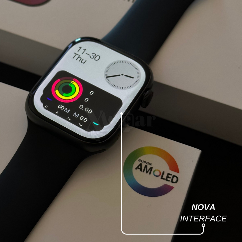 Relógio smartwatch W99+ Amoled: Tela AMOLED, funções exclusivas e design elegante, Sua música, suas fotos, seu estilo