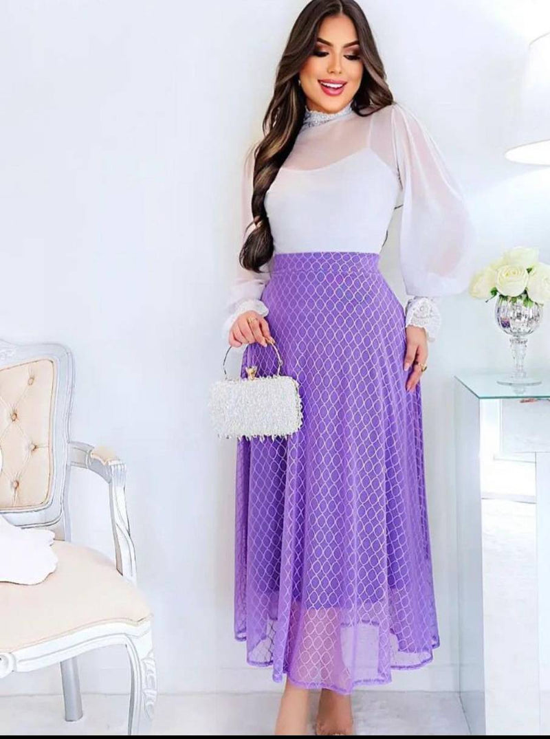 Saia de Tule Forrada: Elegância Leve e Conforto Absoluto para o Seu Estilo Único