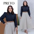 Camisa Tricoline Bufante Zafina: Elegância Atemporal e Conforto Premium
