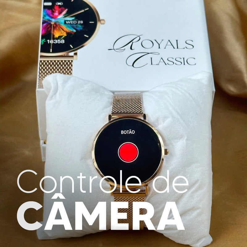 Royals Classic Smartwatch: Elegante, Tela AMOLED, Monitoramento Avançado