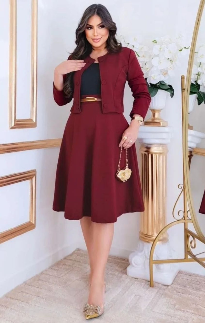 Conjunto Blazer Midi 4 em 1: Elegância, Versatilidade e Conforto para Todas as Ocasiões