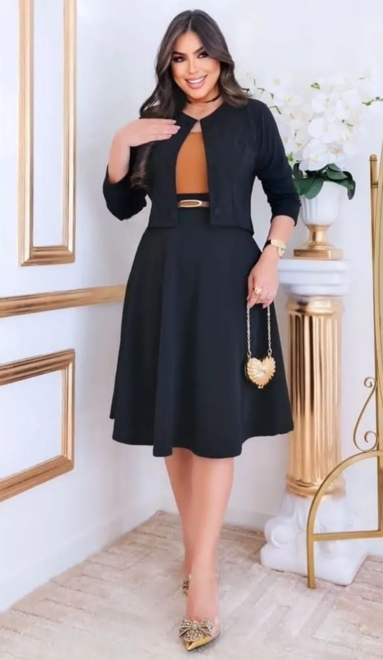 Conjunto Blazer Midi 4 em 1: Elegância, Versatilidade e Conforto para Todas as Ocasiões
