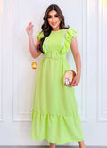 Sinta-se Linda e Confortável: Vestidos em Crepe Twill, Cores Vibrantes e Caimento Impecável