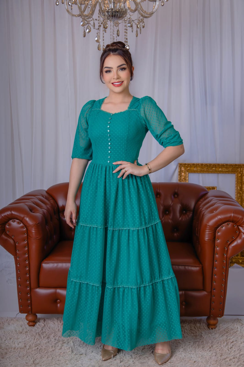 Sinta-se Linda e Confortável: Vestido Alice, o Vestido Perfeito para Celebrar Momentos Especiais!