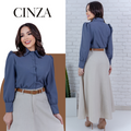 Camisa Tricoline Bufante Zafina: Elegância Atemporal e Conforto Premium